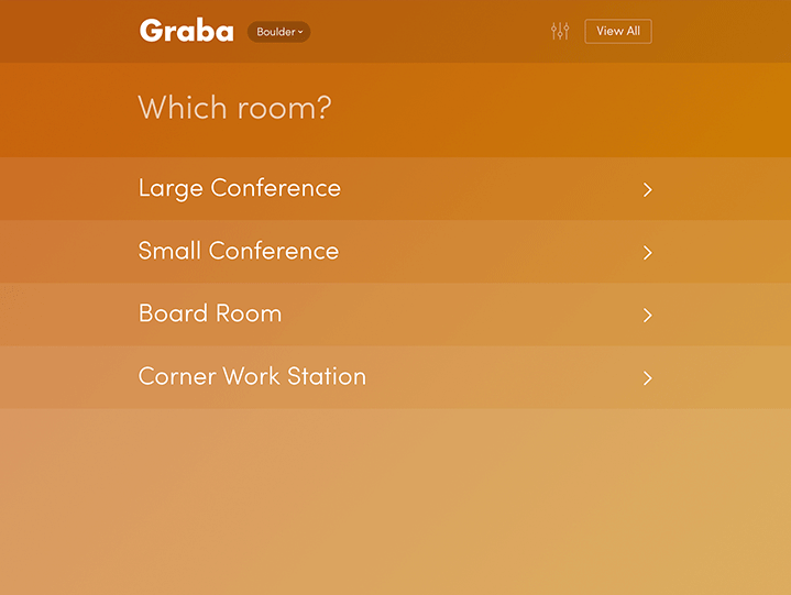 Meeting location selection screen